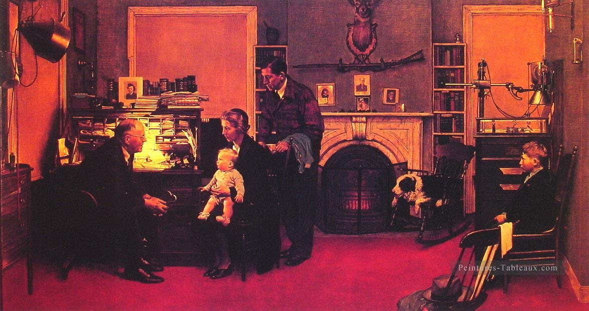 visits a country doctor 1947 Norman Rockwell Oil Paintings